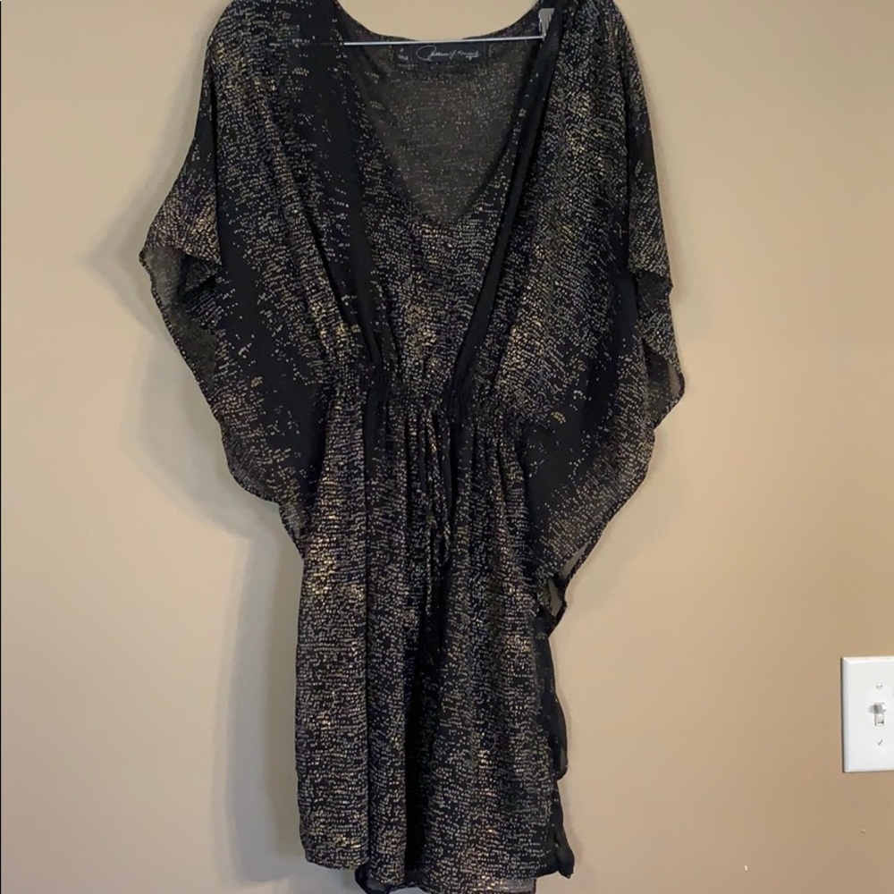 Black & Gold sheer dress